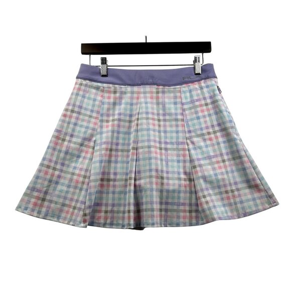 RLX Ralph Lauren Golf Skort Pastel Gingham Wicking Skirt w/Shorts Sz Small - Picture 3 of 12